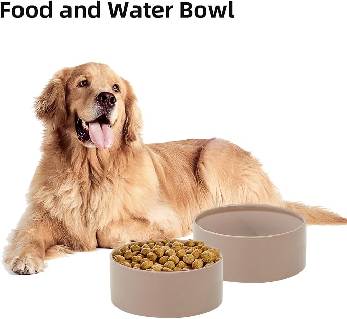 Havniva 7.3inch Ceramic Dog Bowls Dog Food Bowl for Medium Breed Dog Food and Water Bowl Non-Slip Dog Dish Large Capacity Feeding Pet Water Bowl