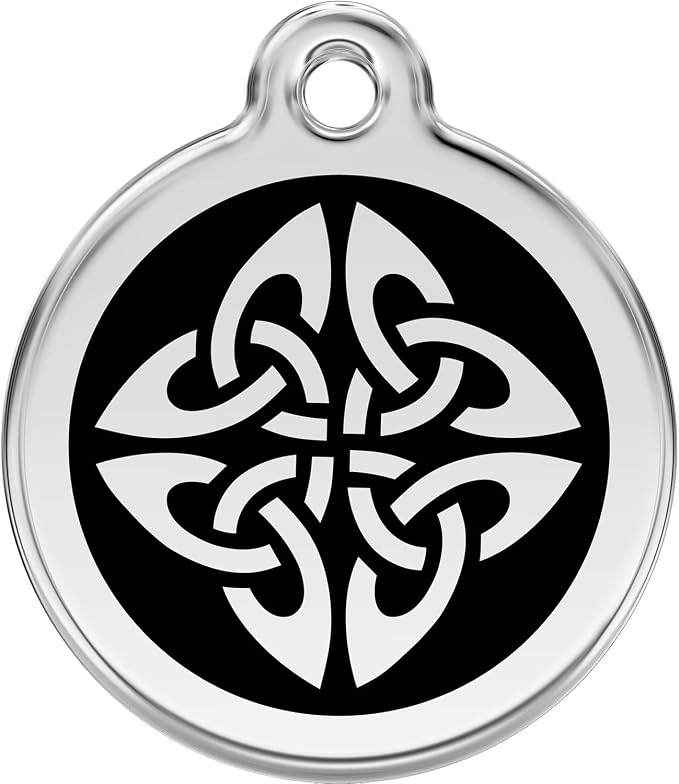 Red Dingo Personalized Tribal Arrows Pet ID Dog Tag (Small Black)