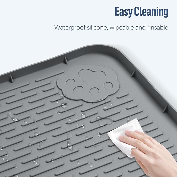 Pee Pad Holder for Dogs 34''x22'' Silicone Puppy Pee Pad Tray, Dark Grey | Extra Large Dog Potty Tray Leak-Proof, High Edge, No Spill Training Pads for Floor Protection, No Pee Pads