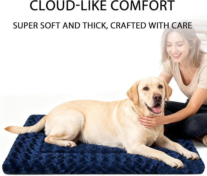 Dog Bed Mat - Dog Crate Pad - Reversible Mat for Pet Comfort - Soft Bed Crate Pads with Dual-Sided Design for All Seasons - Durable, Machine Washable Mat for Crates, Travel, and Home