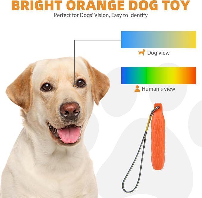 KOOLTAIL Floating Dog Toys, Interactive Water Pool Fetching Toy with Durable Rope, 11.4'' EVA Bright Bumper Dog Chew Toys for Medium Large Dogs, Summer OutdoorTraining Teething, Orange