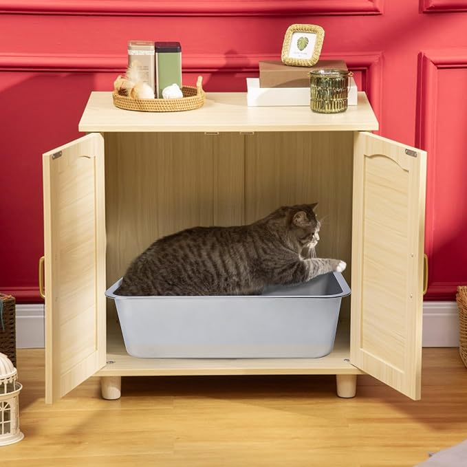Stainless Steel Litter Box 2 Pack，Metal Litter Box,Cat Litterbox | Easy to Clean，Supplies for Kitten, Kitty, Medium Cat，Rabbit, 6" High Side Stainless Steel LitterBox, No Smell