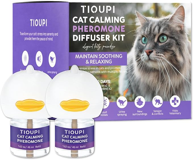 Cat Pheromones Calming Diffuser: Premium Cat Calming Diffuser - cat Calming pheromone Diffuser - cat pheromone Diffuser - cat Diffuser Calming - pheromone Diffuser to Calm Cats, 2 Pack