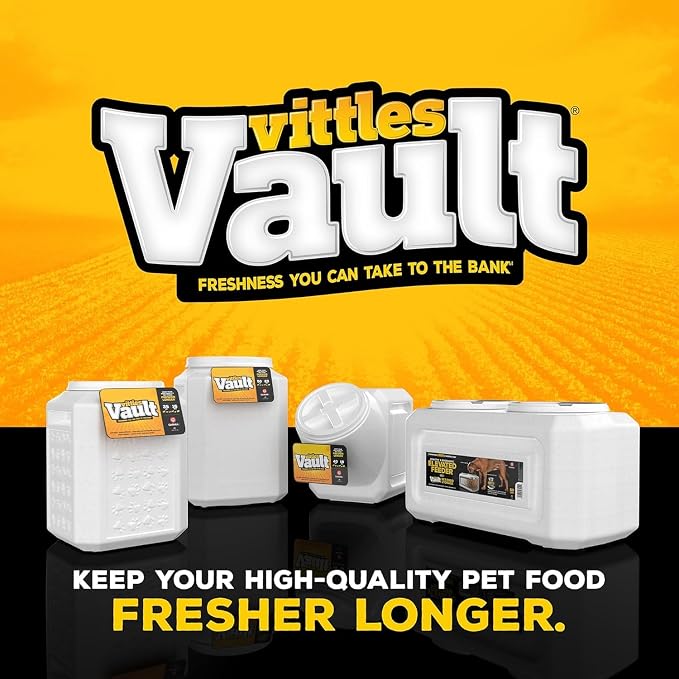 Vittles Vault Airtight Stackable Pet Food Storage Container Up to 60lbs | With Sealing Lid for Dry Pet Food, Made in USA, Measures 14.5 In L x 19 In H