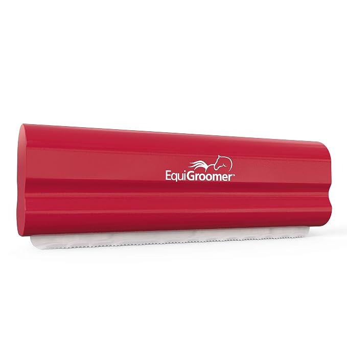EquiGroomer 5-Inch Undercoat Deshedding Brush for Dogs & Cats, Red | Best for dogs up to 100 lbs and cats of any size, short or long hair, stainless blade, no cutting or pulling