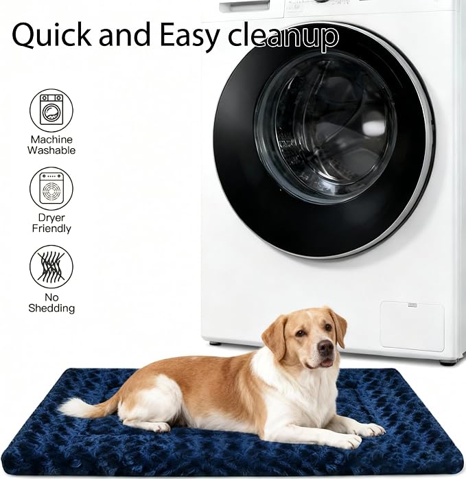 Dog Bed Mat - Dog Crate Pad - Reversible Dog Mat for Pet Comfort - Soft Bed Pads with Dual-Sided Design for All Seasons - Durable, Machine Washable Mat for Crates, Travel, and Home