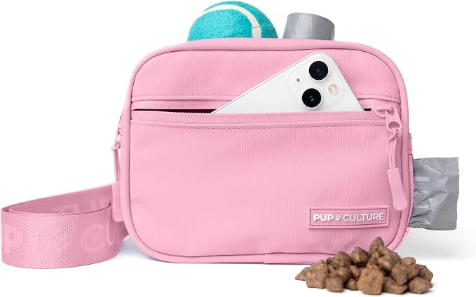 Dog Treat Pouch with Poop Bag Dispenser and Removable Treat Pouch | Cross Body Dog Walking Bag | The Perfect Puppy Training Tool and Even Better Gift
