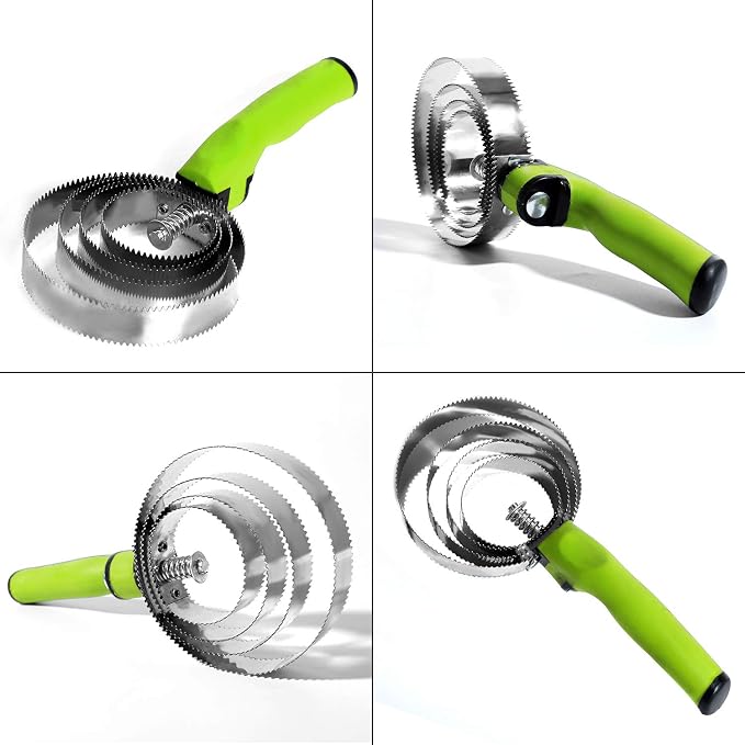 BOTH WINNERS Reversible Stainless Steel Curry Comb with Soft Touch Grip (Neon Green)