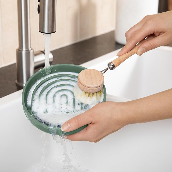 Should We Go? Slow Feeder Dog Bowls - Small Size Silicone Slow Eating Dog Bowl for Puppies & Dogs with Suction Cup -Dishwasher-Safe, Lick Mat Design, Reduces Gulping, for All Breeds, 6”x1.25”- Spruce