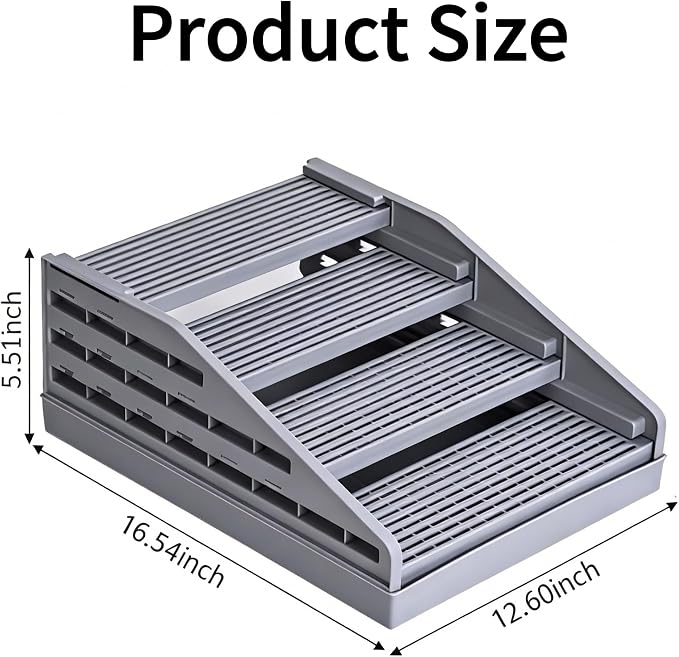 Cat Litter Box Step Ramp with Litter Catcher Adjustable Litter Trapping Cat Stairs Non-Slip Trapping Mat for Kittens and Senior Cats, Washable (Gray, Large)