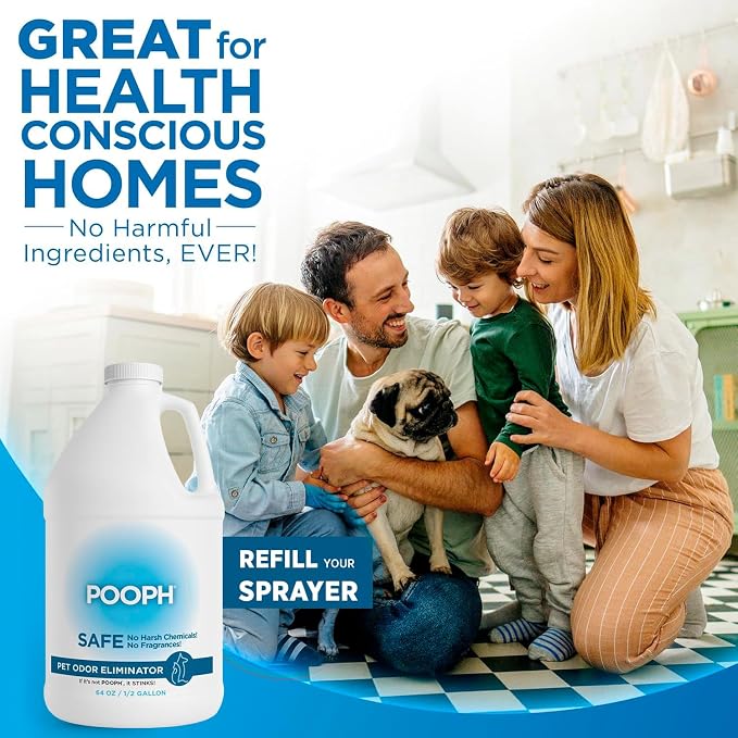 POOPH Plus Maximum Strength Pet Odor Eliminator Spray, 32 oz - Pack of 2 | Maximum-strength odor eliminator spray on carpets, furniture, litter boxes, and hard floors, 32 oz - Pack of 2