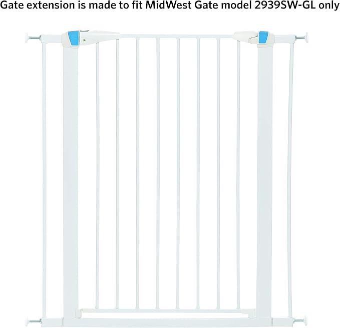 MidWest Homes for Pets 11" Wide Extension for 39" High Night Safety Glow Frame, White