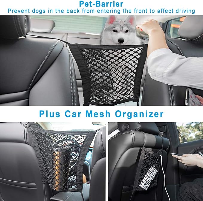 Bark Lover Dog Seat Cover for Back Seat More Durable Waterproof Backseat Protector, High Heat Resistant and Nonslip Back Seat Cover for Dogs Kids, Universal Size Fits Cars Trucks SUVs (Grey)