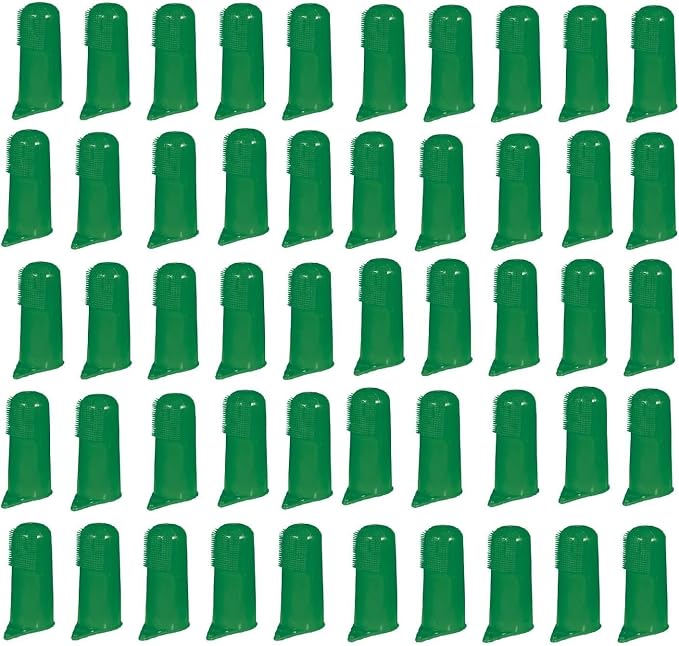Top Performance ProDental Finger Brushes — Convenient Toothbrushes for Cleaning Pets' Teeth, 50-Pack
