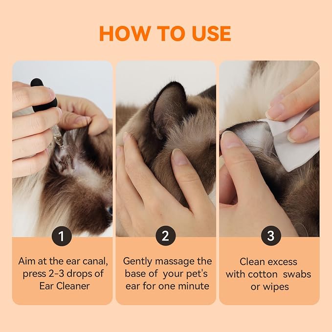 Dog Ear Cleaner Drops for Infection Treatment | Vet Formulated Patented Quantum Silver Water-Based Drops Soothe Ear Itching, Irritation, Cleans Wax, Odor, 1 Fl Oz