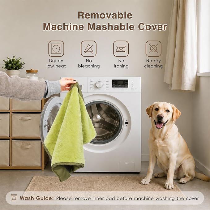 NUPIDA Waterproof Medium Dog Bed for Crate with Washable Cover, 29x18 | TPU Waterproof Layer, Easy Clean Cover, Soft Plush Surface, Durable Oxford fabric, Non-Slip Bottom, For Medium Breeds ≤30lbs