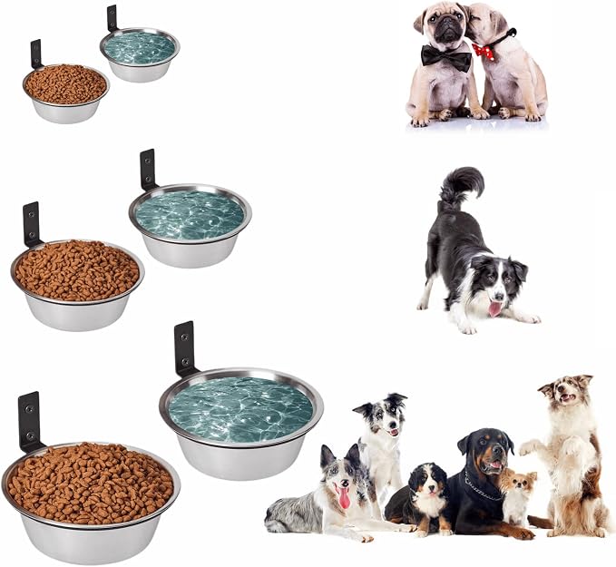 FOYO Elevated Dog Bowls, Raised Dog Food and Water Bowls,Wall Mounted Pet Comfort Feeding Bowls for Small Dogs and Cats