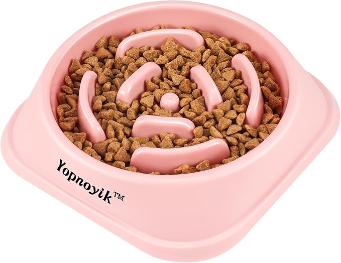 Yopnoyik Slow Feeder Dog Bowls for Healthy Eating, Non-Slip and Anti-Choking Design, Reduces Bloating & Overeating for Large Dogs, Easy to Clean