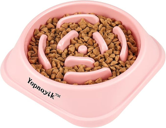 Yopnoyik Slow Feeder Dog Bowls for Healthy Eating, Non-Slip and Anti-Choking Design, Reduces Bloating & Overeating for Large Dogs, Easy to Clean