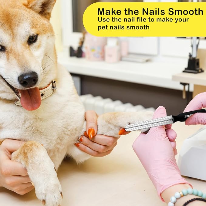 Candure Dog Nail Clippers for Pet Grooming - Professional Cat Nail Trimmers Suitable for Small to Medium Breeds with a Safety Guard & Nail File | Pet Nail Clipper