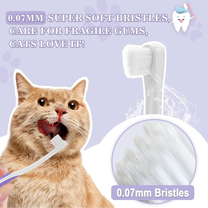 Cat Toothbrush Kit, Soft Brushes & Dental Care Tracker | Gentle Cat Care. Beginner-Friendly Brushing. Small Teeth & Gum Comfort. Daily Routine Support.