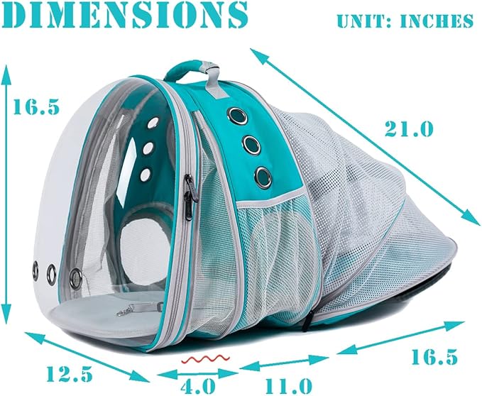 Dual Expandable Cat Backpack Carrier, Fit up to 20 lbs, Expandable Pet Carrier Backpack for Cat and Small Puppy
