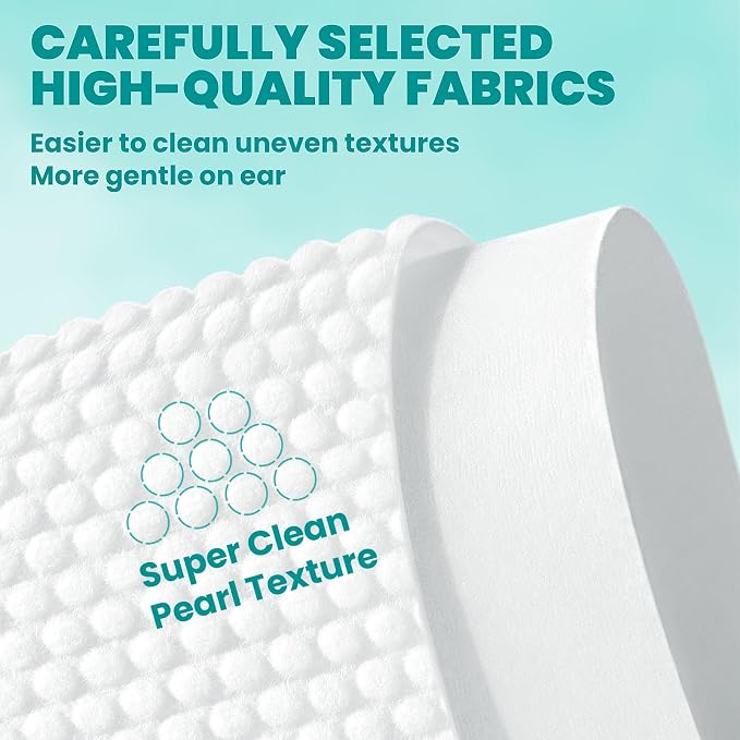 MEDUWEDU Ear Cleaner Finger Wipes 60 Counts, Dog Ear Cleaner, Grooming Kit Care for Dogs and Cats, Soft & Easy Otic Cleaning Pads, Remove Wax, Dirt & Stop Smelly, Itchy, Non-Irritating, Coconut Scent