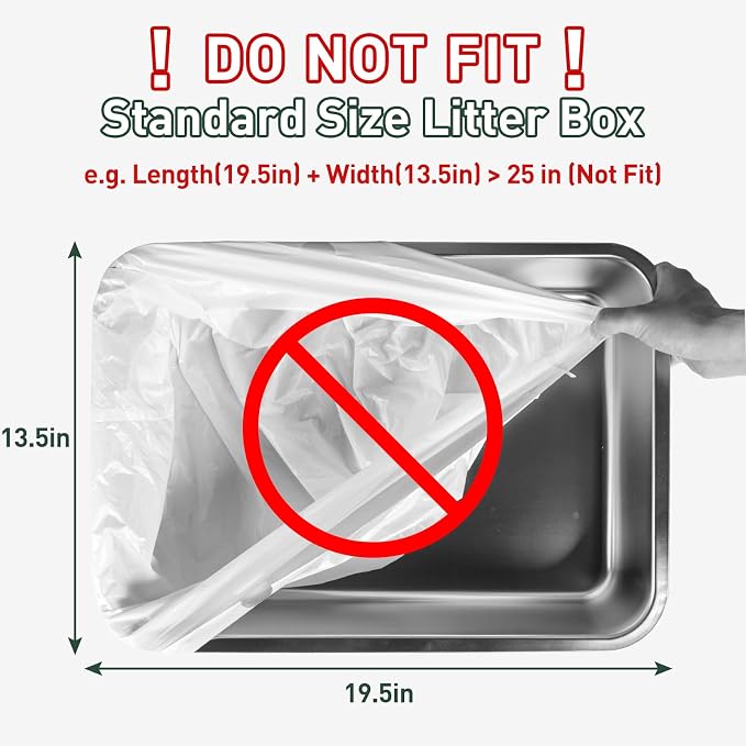ANWA 120 Count Cat Litter Box Liners for Automatic Cat Litter Box and Litter Box Robot 4/5, Heavy-Duty, Extra Thick, Economy Bulk Pack