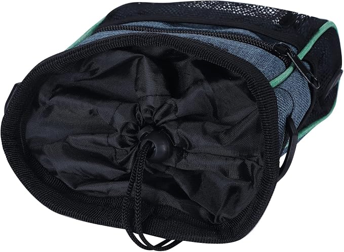 Portable Dog Treat Pouch Pet Puppy Treat Bag for Training Animal Walking Snack Container Bait Holder Kibble Hiking Toy Carries Pack with Waist Belt, Shoulder Strap, Built-in Poop Bag Dispenser