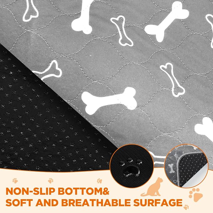 Washable Pee Pads for Dogs, 2 Pack Reusable Puppy Pads, 31"x36" | Super Absorbent, Waterproof & Leakproof, Non-Slip Bottom, Machine Washable, For Floors, Beds, Couches, Crates, Carpets, Cars