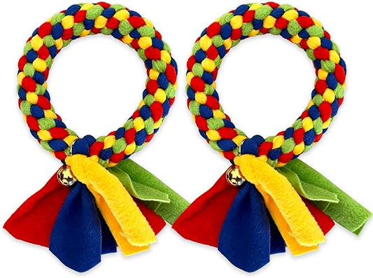 Dewonch Dog Fleece Rope Teaser Toy as Replacement to Chase and Tug (C-2PCS)