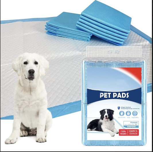Dog Pee Pads , Ultra Absorbent 6-Layer Puppy Training Pads, Bed Pads, Changing Pads M-L– XL Leak-Proof, Quick Dry, Odor Control, Disposable, Incontinence Pads (XL, 20, Count)