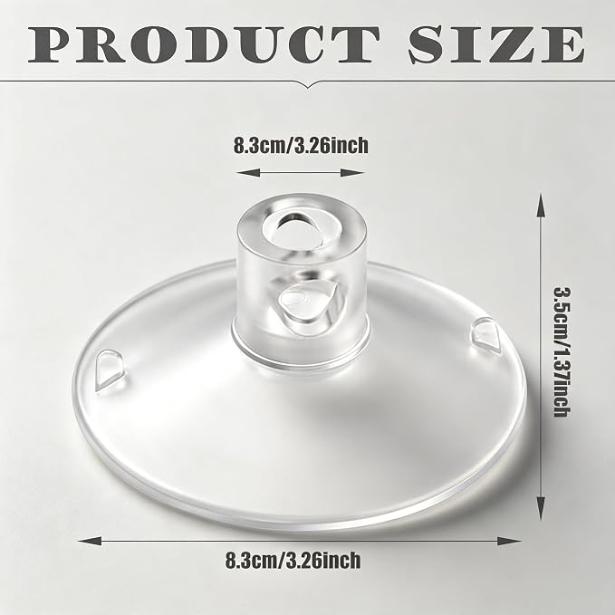 Cat Window Perch Suction Cup Replacement Accessories Clear Strong Suction Cup with Stainless Steel Screw Nuts, Set of 4 (Clear)