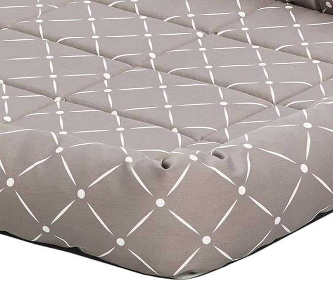 Midwest Homes for Pets 40248-MRD Quiet Time Couture Ashton Bolster Pet Bed, X-Large Dog/48, Mushroom