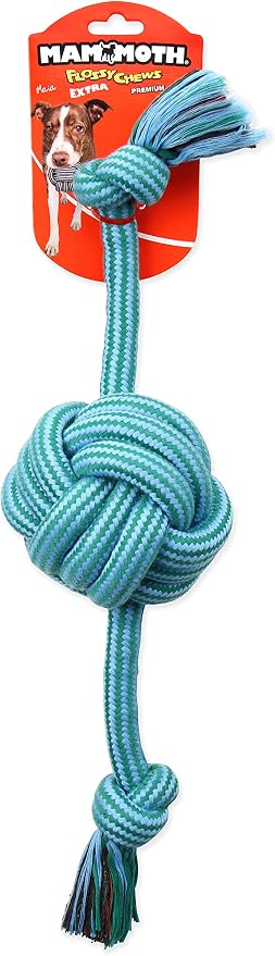 Mammoth Pet Products Large 18" Extra Monkey Fist Ball w/Rope Ends - Assorted Colors
