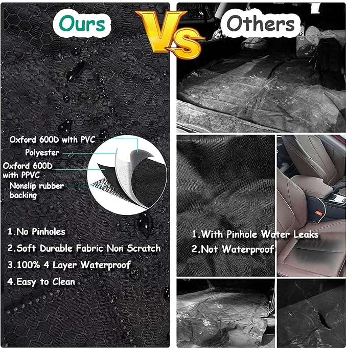 ANOSOSPECIAL Dog Car Seat Cover for Back Seat Cover,Non Stick Fur Rear Seat Protector for Pet,Nonslip Waterproof Durable Universal Fit Interior Backseat Covers for Auto Van SUV