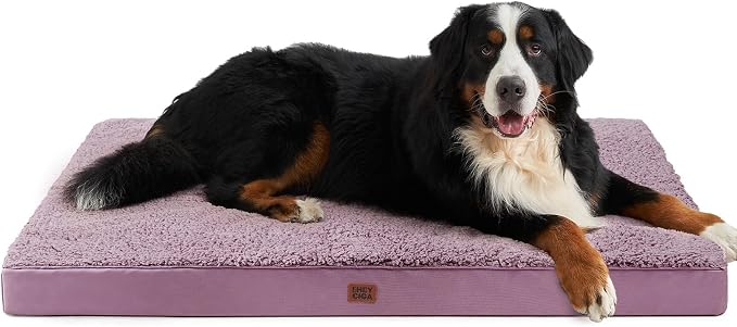 EHEYCIGA Orthopedic Dog Bed Extra Large with Removable Washable Cover, 50IN | Egg Crate Foam Support, Durable Oxford fabric, Non-Slip Bottom, Machine Washable, Soft Waterproof Plush Pet Bed Mat For Crate
