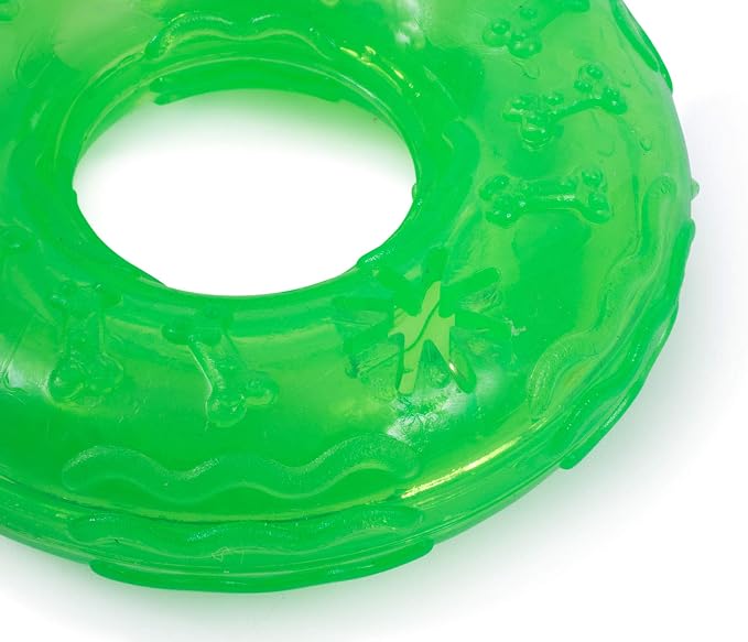 Petface (Toyz Play Ring Dog Toy, Blue/Green/Pink (One Colour Supplied at Random)