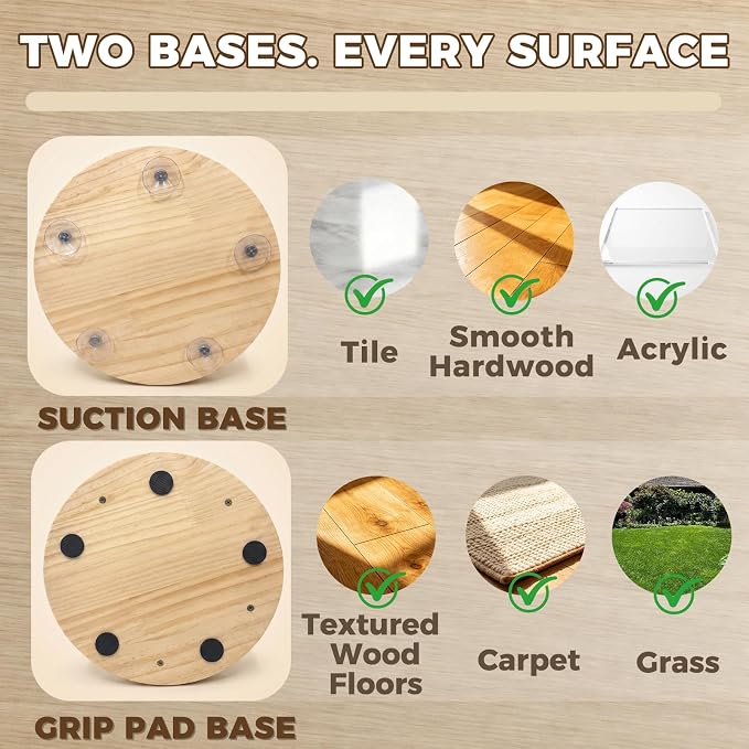 Dog Nail Scratch Board with Treat Box, Stress-Free Nail File Toy | Stress-Free Grooming, Replaceable Sandpaper, Treat Dispensing, Heavy-Duty, Anti-Slip, Pine Wood, All Dogs
