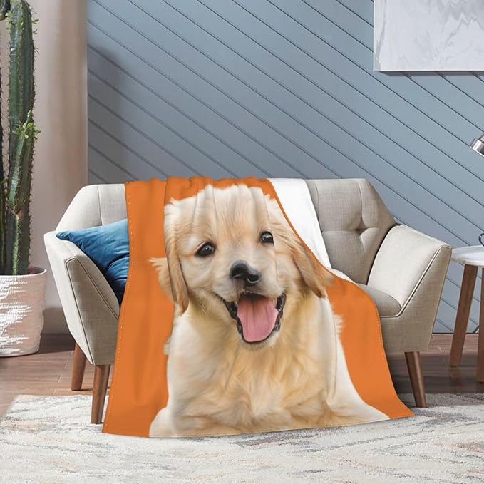 Nxwdwqa Personalized Dog Face Blanket Throws with Photos, Custom Pet Face Blanket, Dog Gifts for Pet Lovers, Customized Puppy Blanket for Adult Kid Birthday Christmas Fathers Mothers Valentines Gift
