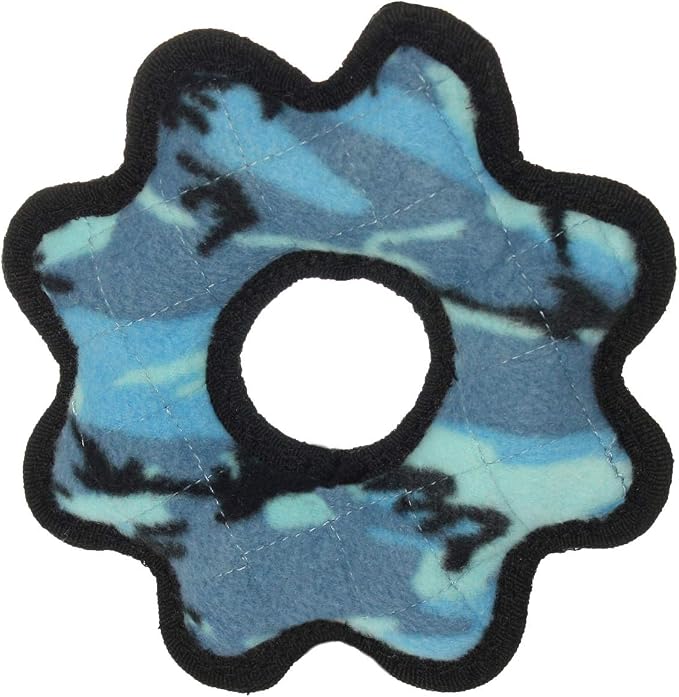 TUFFY® : Gear Ring Dog Toy: Ultra Durable Plush Toy with Multiple Layers & Reinforced Seams, Washable and Floats, Original Construction