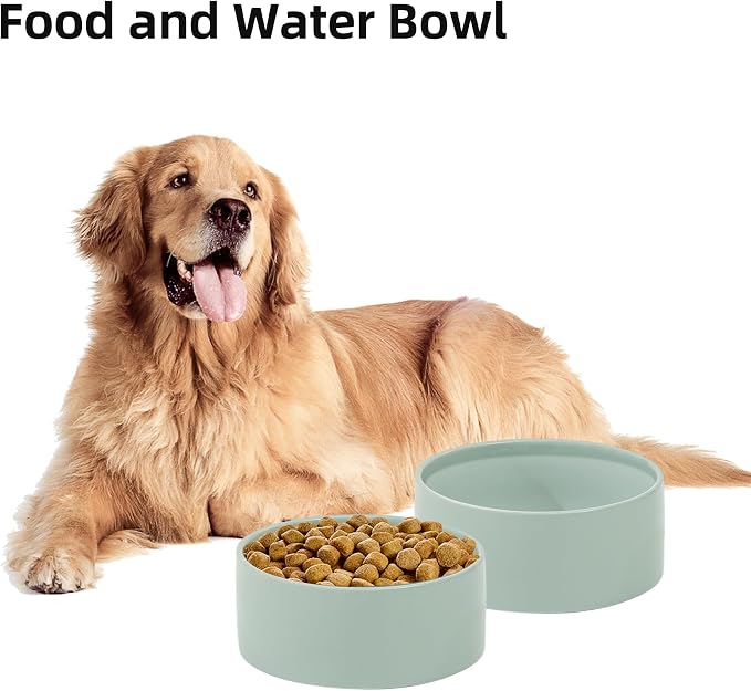 Havniva 7.3inch Ceramic Dog Bowls Dog Food Bowl for Medium Breed Dog Food and Water Bowl Non-Slip Dog Dish Large Capacity Feeding Pet Water Bowl