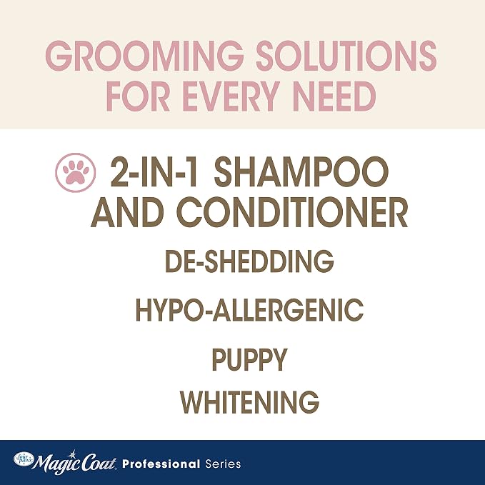 Four Paws Magic Coat Oatmeal 2-in-1 Detangling Shampoo & Conditioner, 16 oz | Almond vanilla scent, moisturizing dog wash, detangles & conditions, with oatmeal to soothe skin