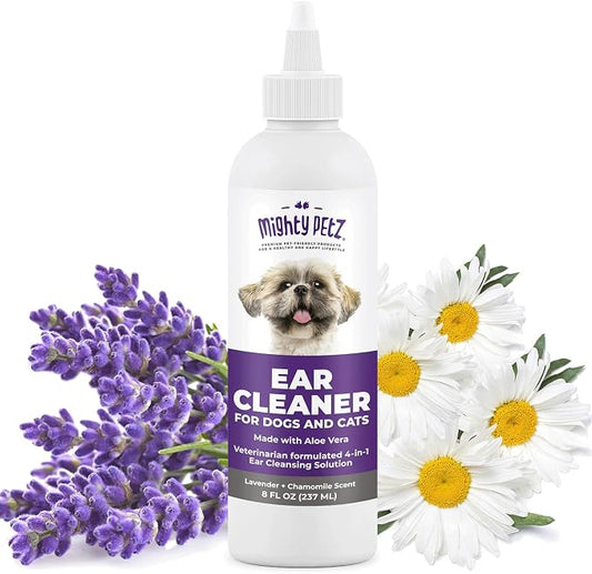 Dog Ear Cleaner – Gentle Pet Ear Wash for Routine Ear Hygiene For Dogs and Cats 8 oz