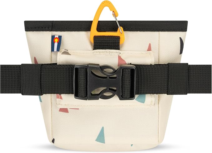 Goodie Treat Bag, Dog Treat Training Pouch | Magnetic Closure | 3 Ways to Wear | Hands-Free Waist Belt | Water-Resistant Recycled Vegan Fabric (Terrazzo)