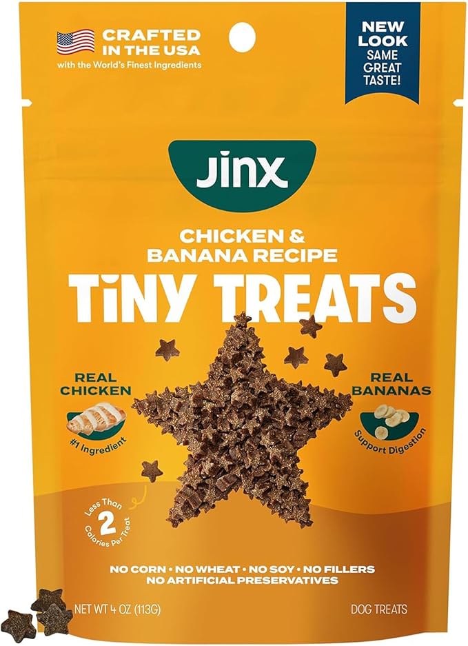 Jinx Dog Training Treats, Bite-Sized Training Treats for Dogs, Chicken, 4oz | 1 Pack Healthy Dog Treats Training with Cage Free Chicken, Vitamins for Immunity & No Fillers for Puppies, Adults & Seniors