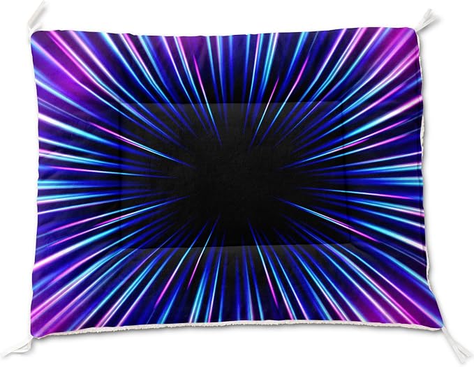 HOSIMA Multicolor Pet Bed Mat,Fuzzy Crate Pads for Dog Cages,Washable Soft Cozy Sleeping Mat,Plush Black Pad Suitable for Large Dog Bed,42L*32W Inch,Colorful.