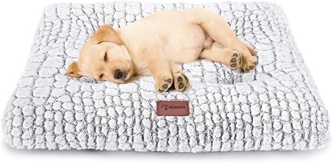 Dog Bed Crate Pad - Soft Fluffy Pet Cushion Mat for Small Dogs, Anti-Slip Comfy Kennel Pad for Puppy Crates