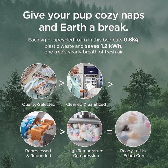 Bedsure ComfyFleece™ Dog Bed Medium Size Dog Crate Pillow 30x20 Sandy Beige | Aesthetic Crate Bed for Balanced Support Cute Chopped Foam Pad with Removable Washable Cover Non-Slip Waterproof Cozy Pet Mat
