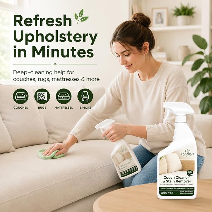 NOYATECH Couch Stain Remover and Mop Soap Floor Cleaner Bundle, Pet Safe